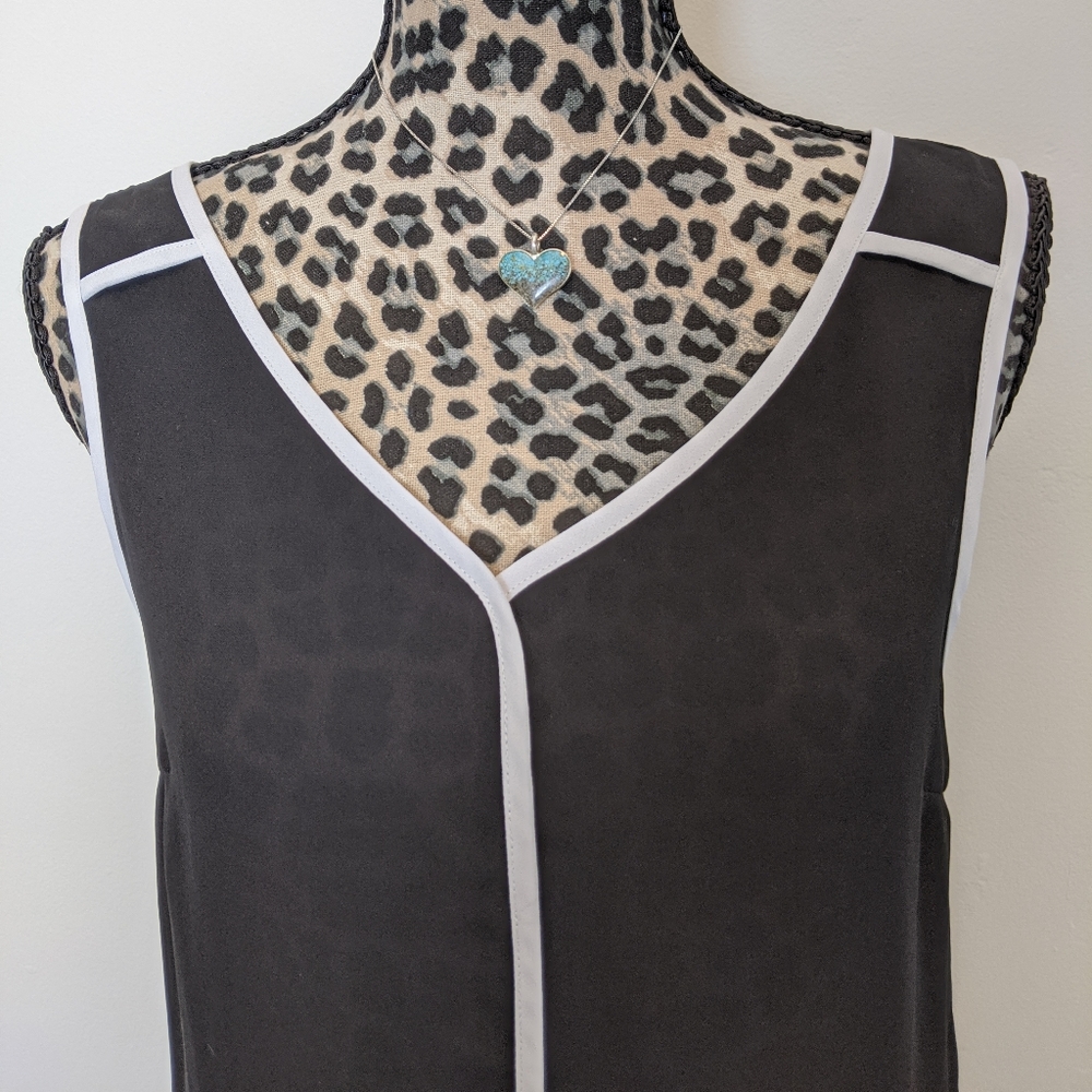 Shein Semi Sheer Black Sleeveless Tank Top Size XS